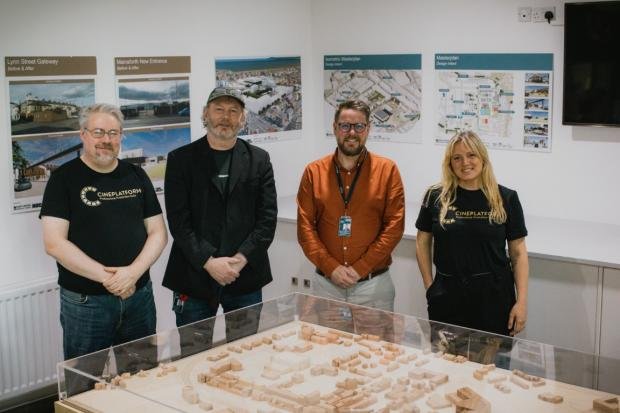 Chris Darby, CinePlatform, Mike Boyle and Stuart Drummond from The Northern School of Art and CinePlatform's Laura Lee Daly